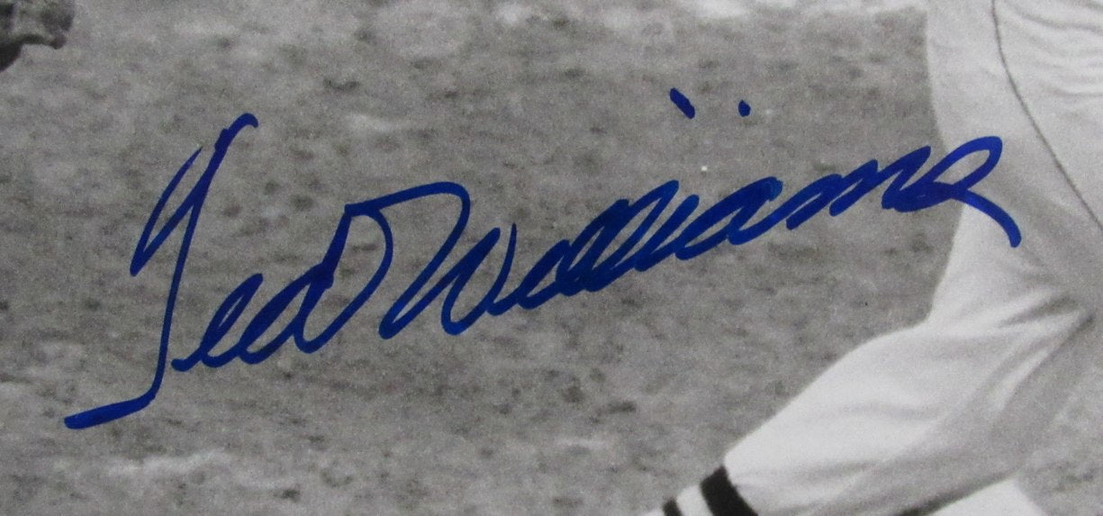 Ted Williams HOF Signed/Autographed 16x20 B/W Photo Boston Red Sox TWF 198524