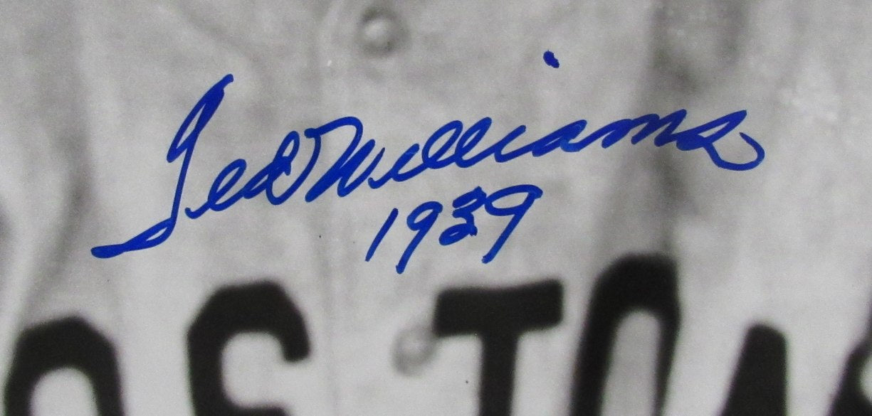 Ted Williams HOF Signed/Inscribed 16x20 B/W Photo Boston Red Sox TWF 198525