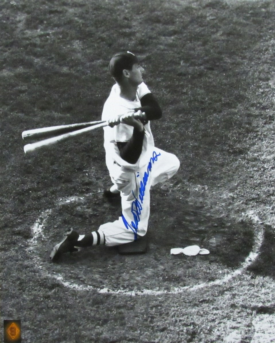 Ted Williams HOF Signed/Autographed 16x20 B/W Photo Boston Red Sox TWF 198532