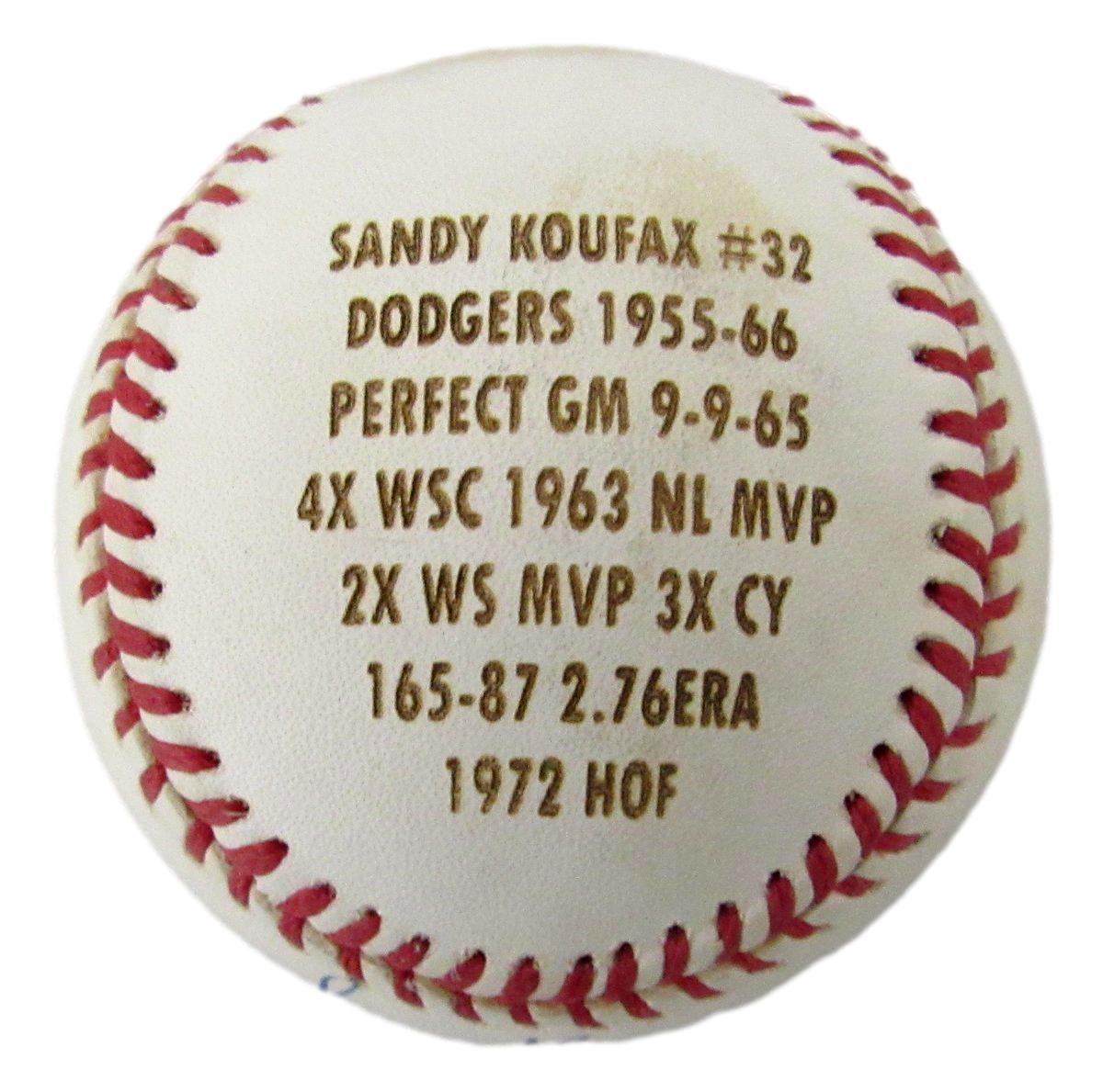 Sandy Koufax HOF Signed/Auto OAL Baseball w/ Stats LA Dodgers JSA LOA 198903
