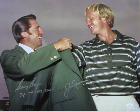 Jack Nicklaus/Gary Player Dual-Signed/Inscribed 16x20 Photo JSA 198543