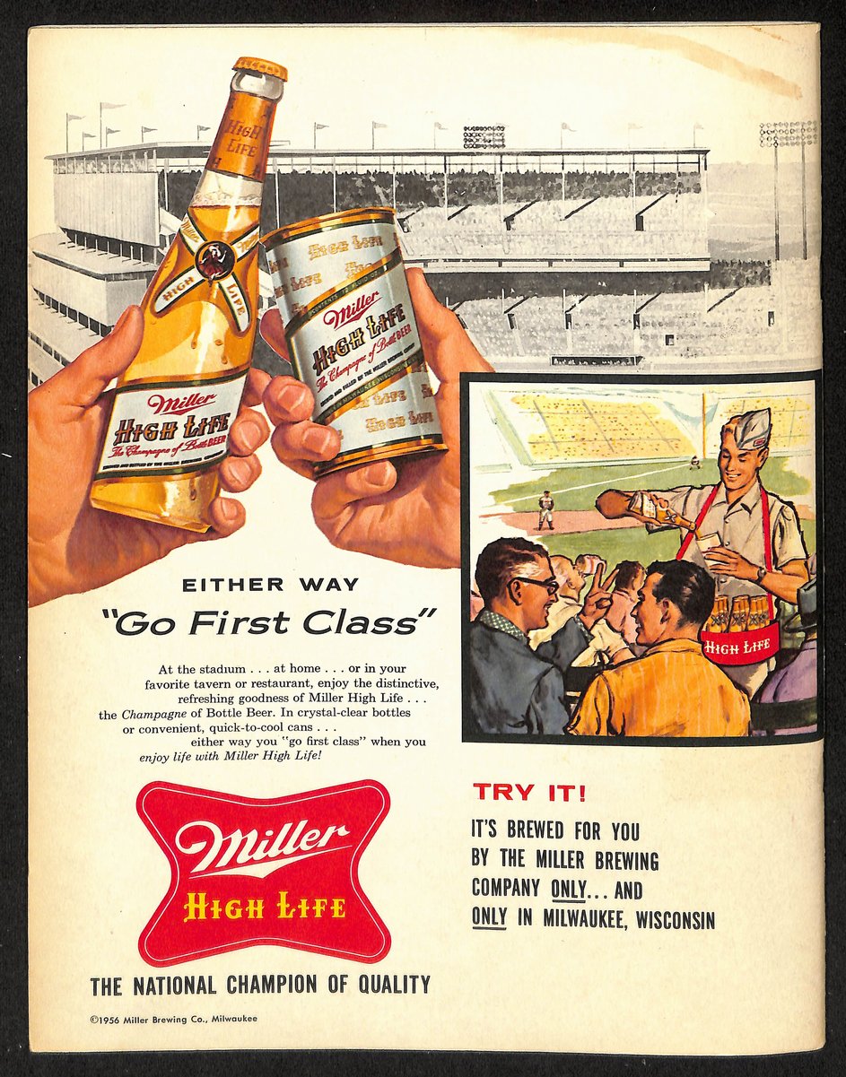 1957 World Series Program Milwaukee Braves vs. New York Yankees 198895