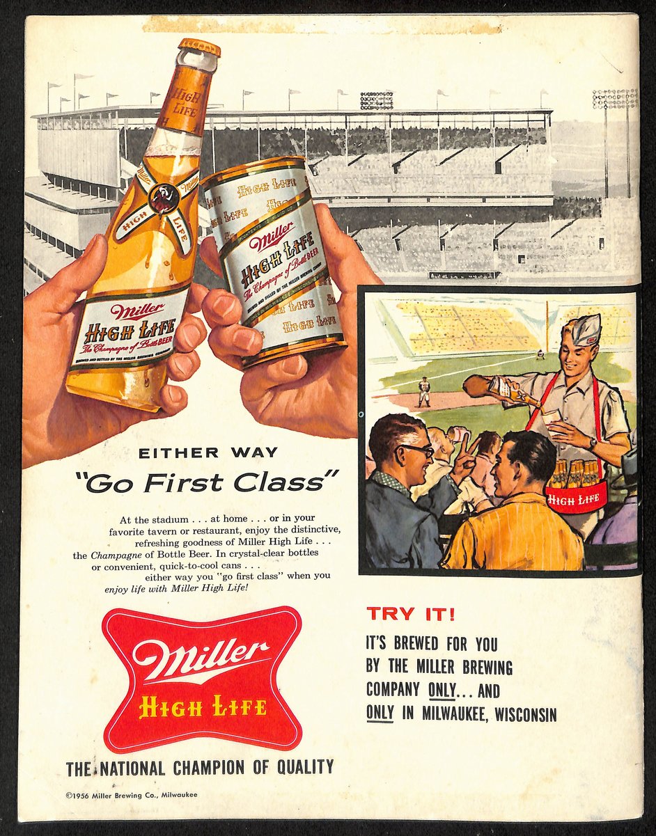 1957 World Series Program Milwaukee Braves vs. New York Yankees 198896