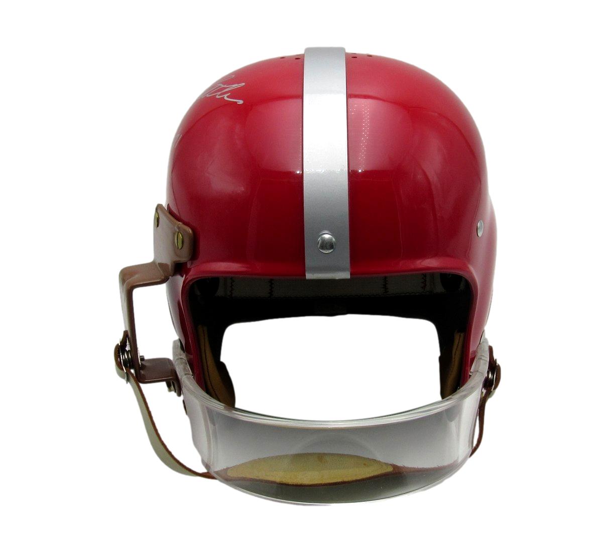 Y.A. Tittle HOF Signed/Inscr Full Size Rep RK Suspension Helmet 49ers JSA 198561