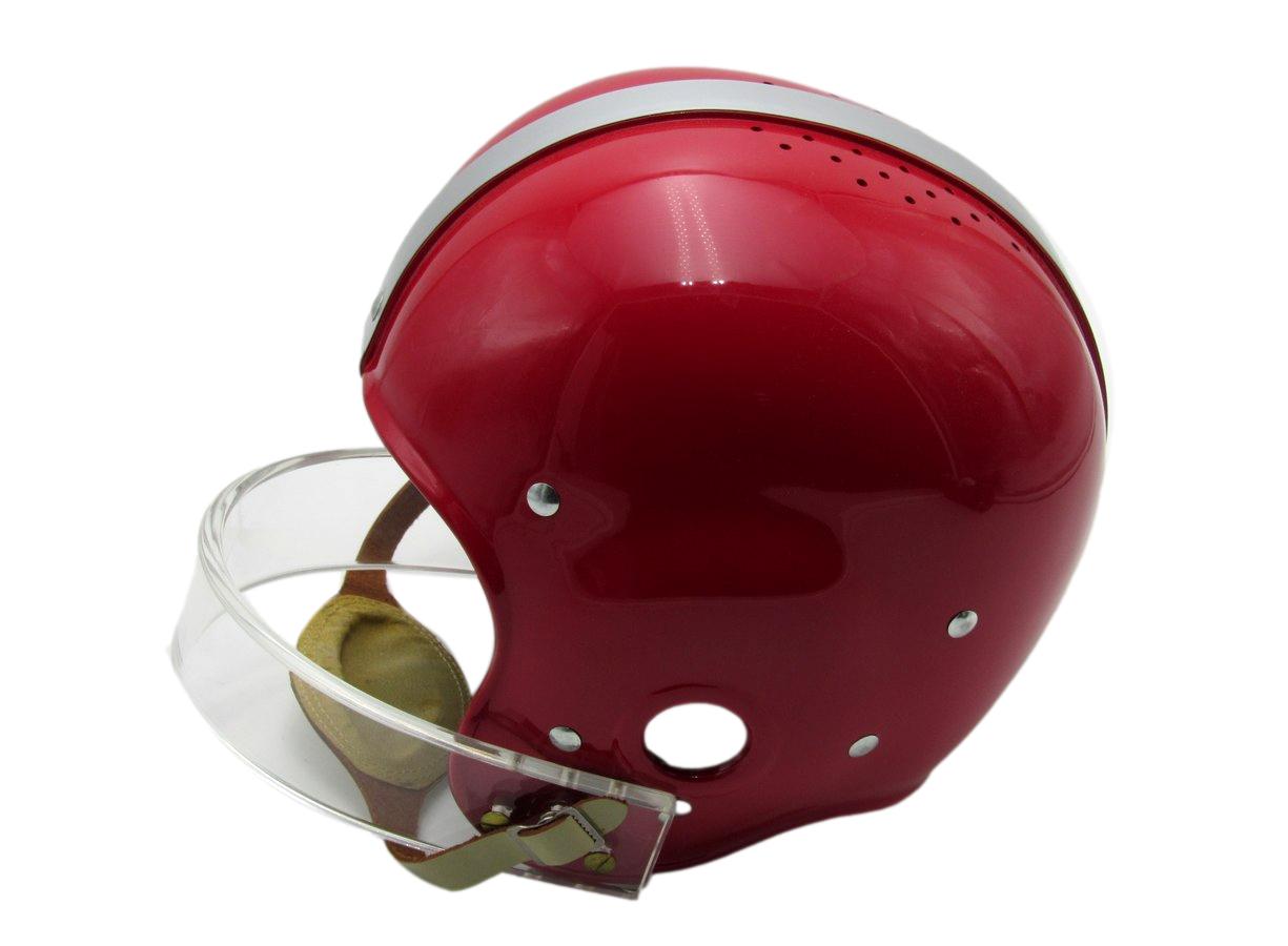 Y.A. Tittle HOF Signed/Inscr Full Size Rep RK Suspension Helmet 49ers JSA 198561