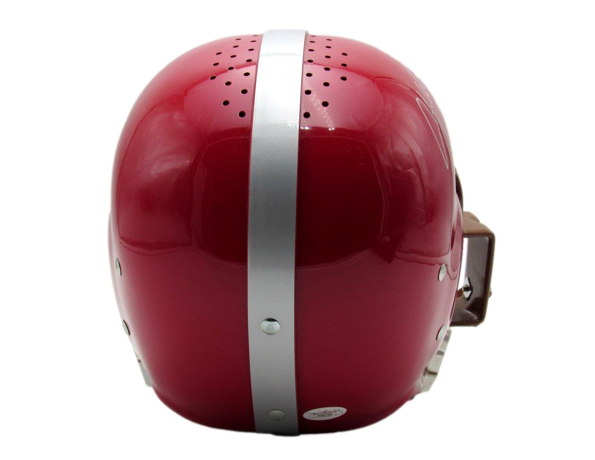 Y.A. Tittle HOF Signed/Inscr Full Size Rep RK Suspension Helmet 49ers JSA 198561