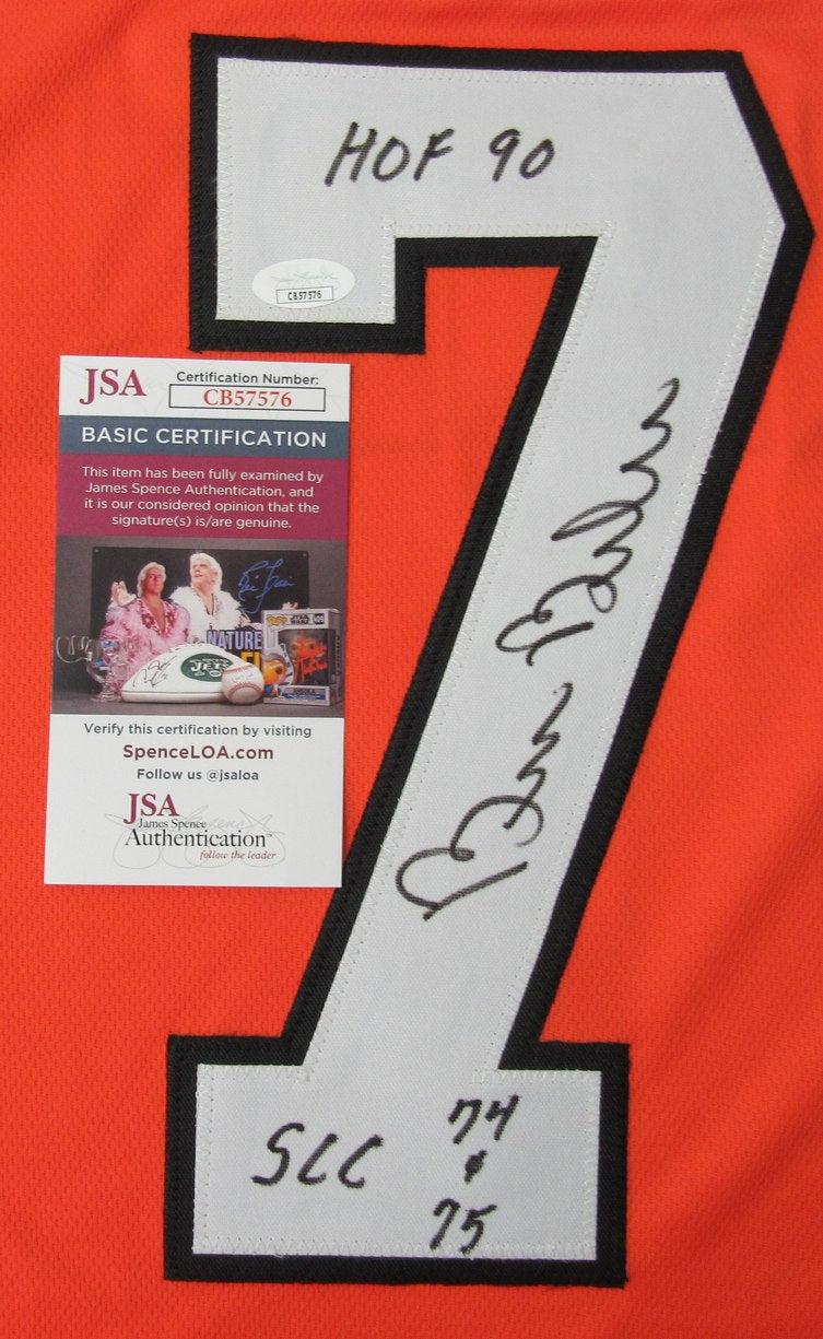 Bill Barber HOF Signed/Inscr Custom Hockey Jersey Philadelphia Flyers JSA 198317