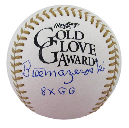 Bill Mazeroski HOF Signed/Insc Gold Glove Baseball Pittsburgh Pirates JSA 198919