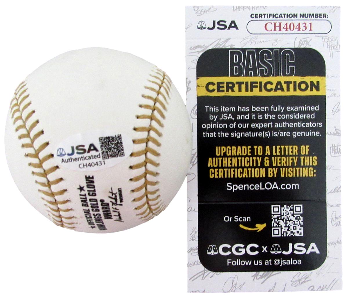 Bill Mazeroski HOF Signed/Insc Gold Glove Baseball Pittsburgh Pirates JSA 198919