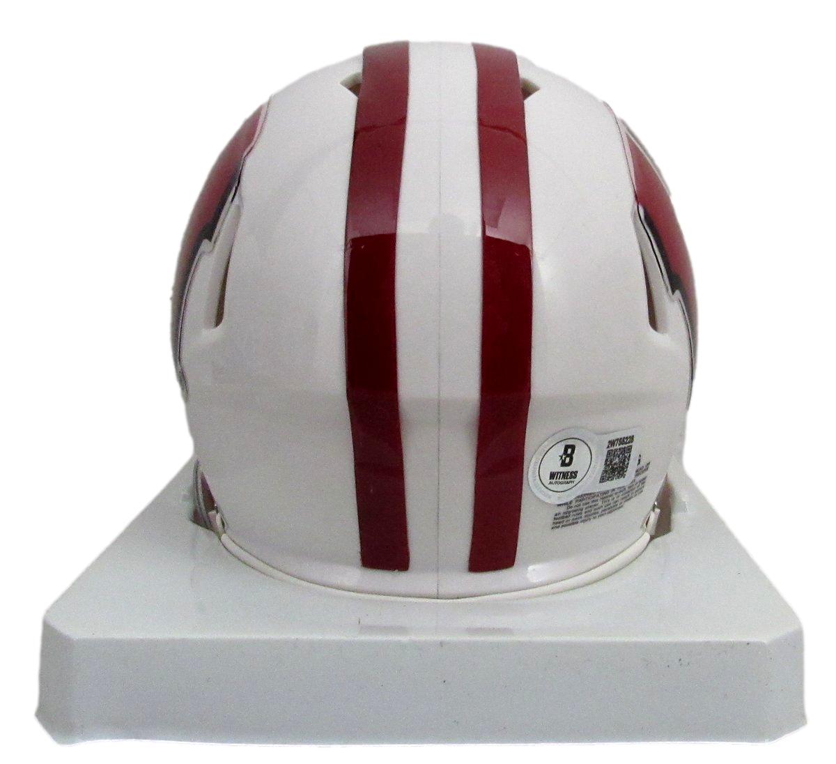 Zack Baun Signed/Autographed White Mini Football Helmet Wisconsin Beckett 198925