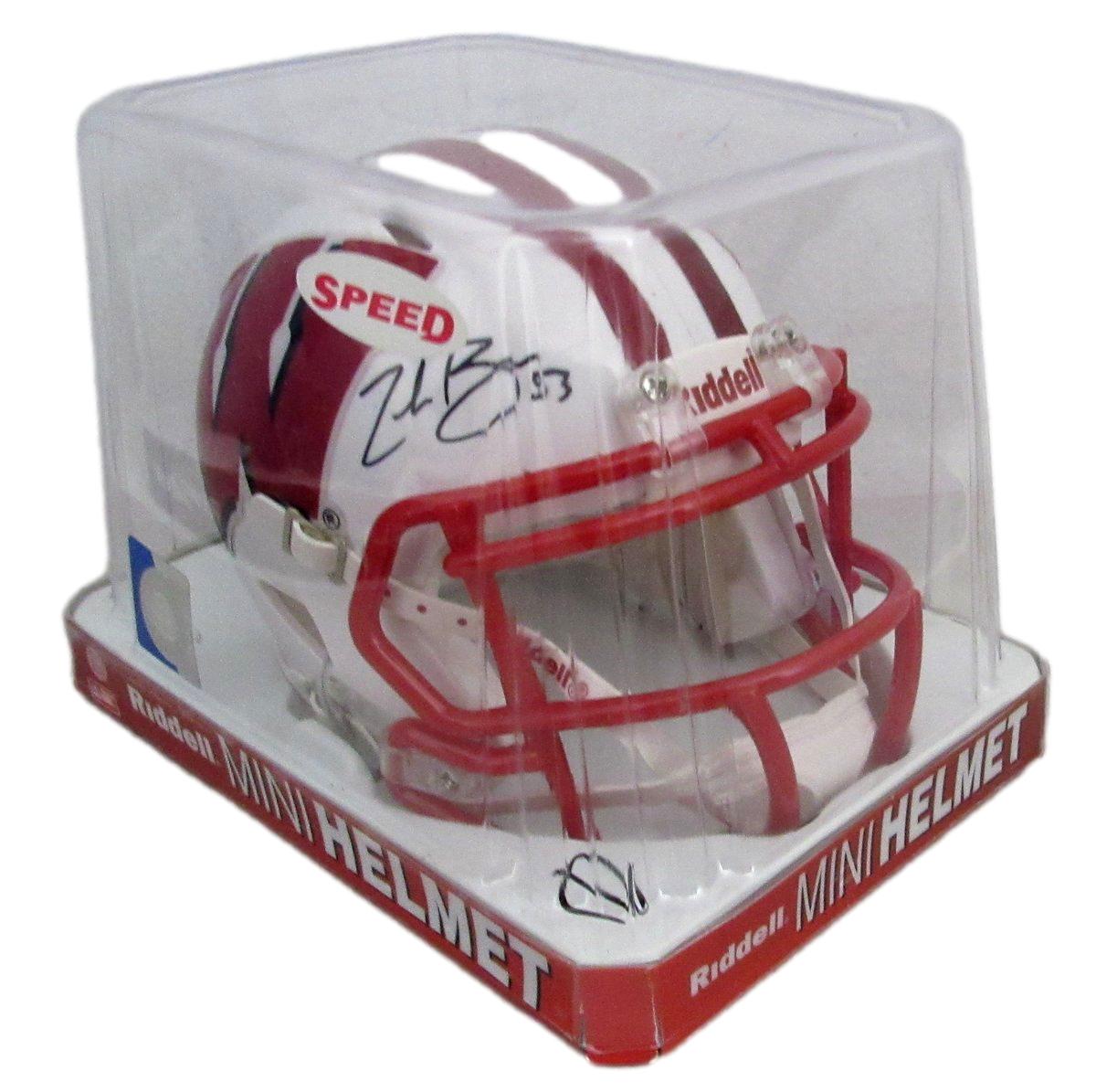Zack Baun Signed/Autographed White Mini Football Helmet Wisconsin Beckett 198925