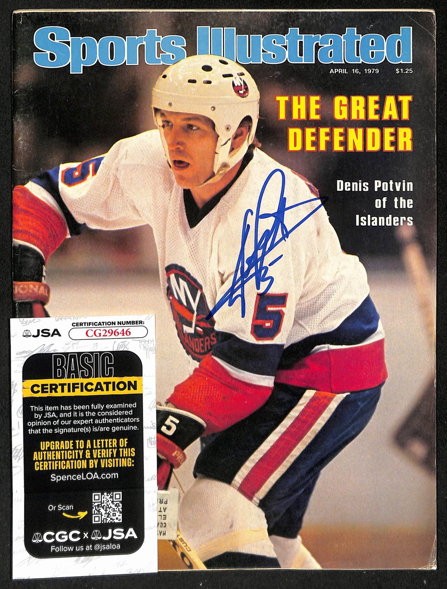 Denis Potvin HOF Signed 1979 Sports Illustrated Magazine Islanders JSA 198406