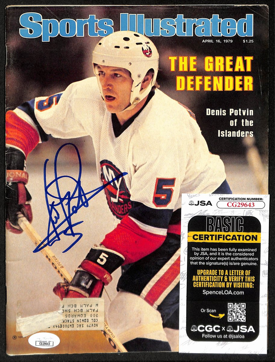Denis Potvin HOF Signed 1979 Sports Illustrated Magazine Islanders JSA 198409