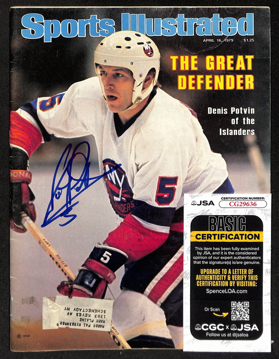 Denis Potvin HOF Signed 4/16/79 Sports Illustrated Magazine Islanders JSA 198416