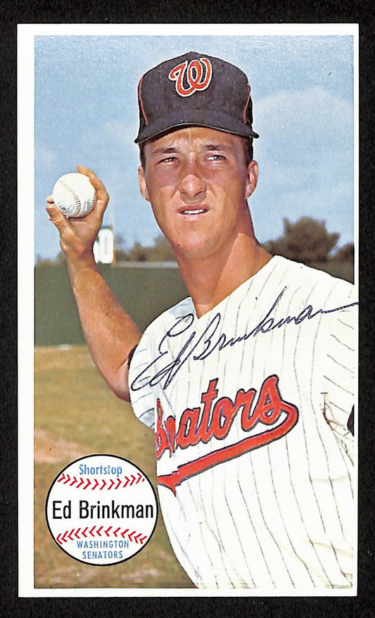 Ed Brinkman Signed/Auto 1964 TOPPS Giants Card #27 Washington Senators 199199