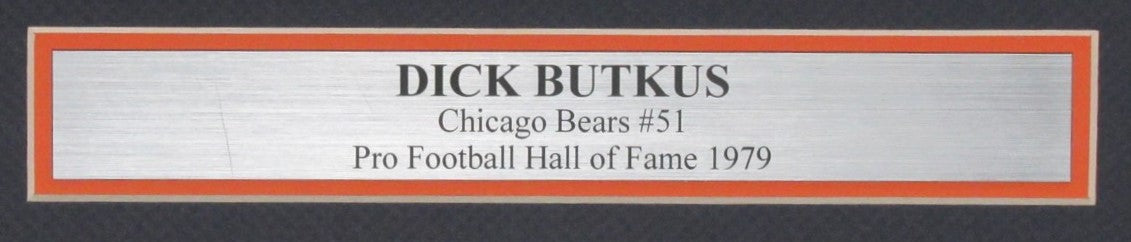 Dick Butkus HOF Signed/Auto 11x17 Photo Chicago Bears Framed BAS/Beckett 198594