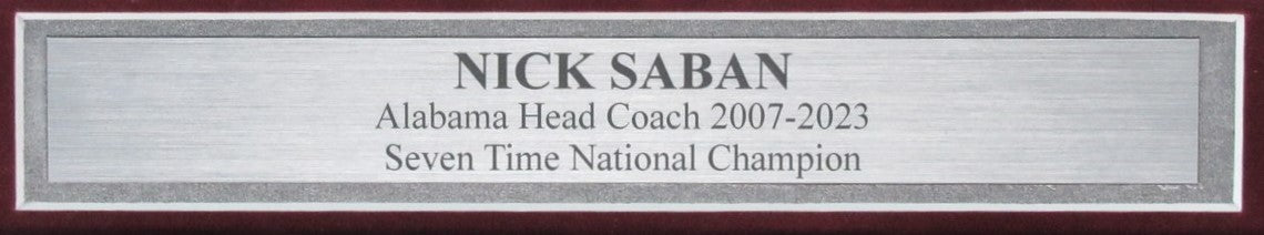Nick Saban Signed/Autographed 8x10 Photo Alabama Coach Framed JSA 198592