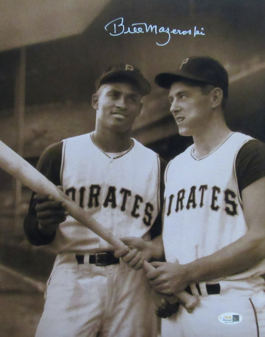 Bill Mazeroski HOF Signed/Auto 11x14 B/W Photo Pittsburgh Pirates JSA 198589