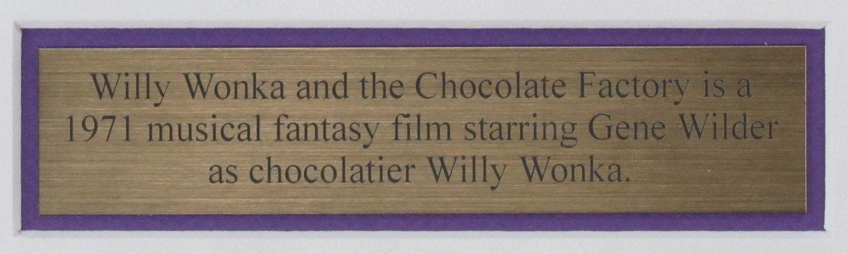 Gene Wilder Signed/Autographed Bank Check and Photo Collage Framed Beckett 198567