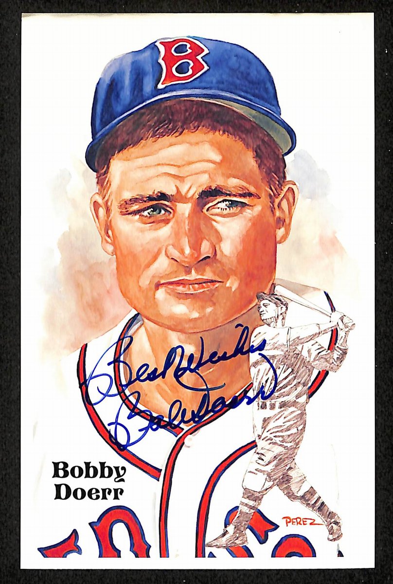 Bobby Doerr HOF Signed/Inscribed 1987 Perez-Steele Postcard #194 Red Sox 199169