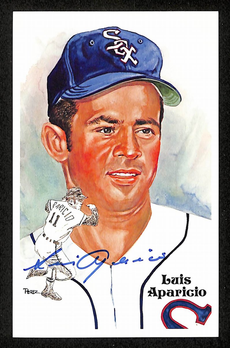 Luis Aparicio HOF Signed/Auto 1984 Perez-Steele Postcard #185 White Sox 199171