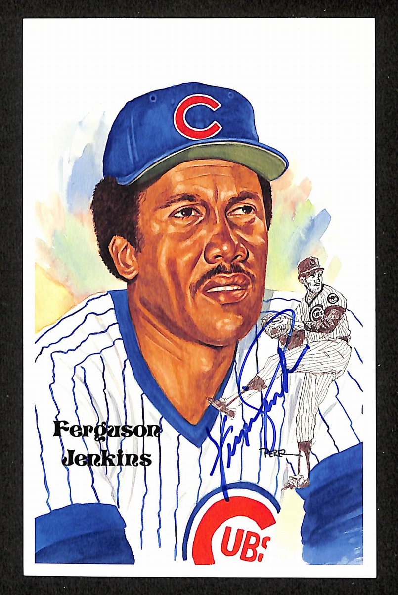 Ferguson Jenkins HOF Signed 1991 Perez-Steele Postcard #208 Chicago Cubs 199183
