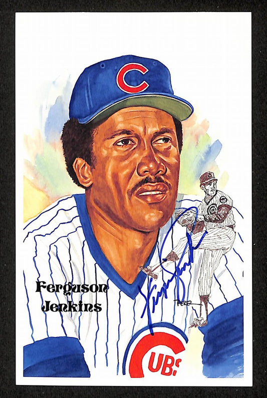 Ferguson Jenkins HOF Signed 1991 Perez-Steele Postcard #208 Chicago Cubs 199183