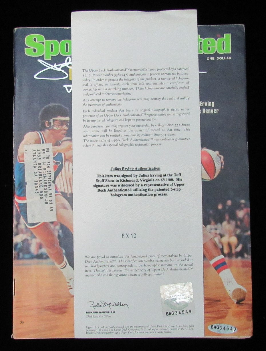 Julius Erving HOF Signed 5/17/76 Sports Illustrated Magazine 76ers UDA 199491