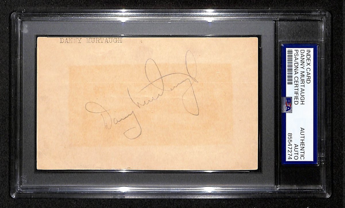 Danny Murtaugh Signed/Autographed 3x5 Index Card Pirates Mgr PSA/DNA 199287