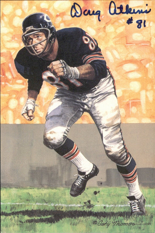 Doug Atkins Bears HOF Autographed Goal Line Art GLAC Postcard JSA