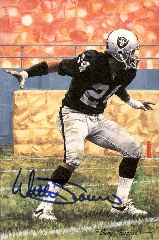 Willie Brown Raiders HOF Autographed Goal Line Art GLAC Postcard JSA