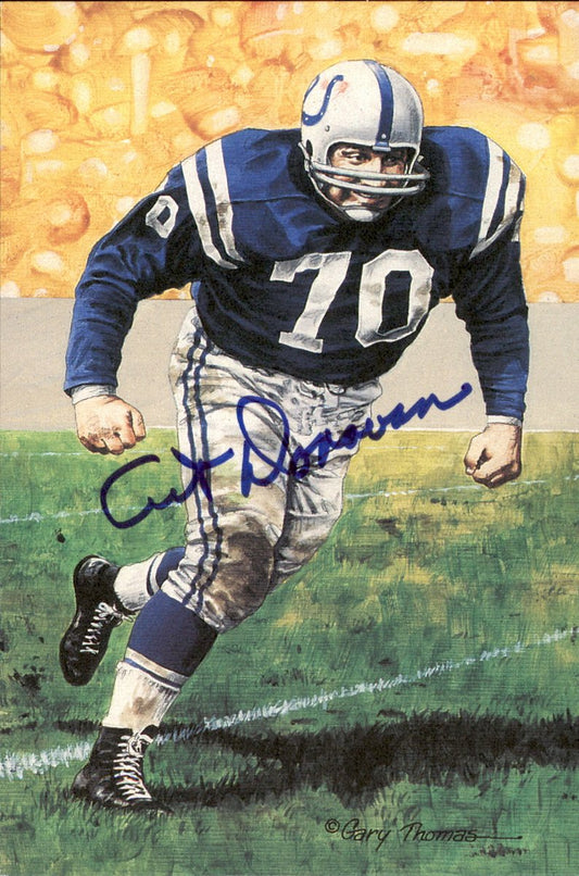 Art Donovan Colts HOF Autographed Goal Line Art GLAC Postcard JSA