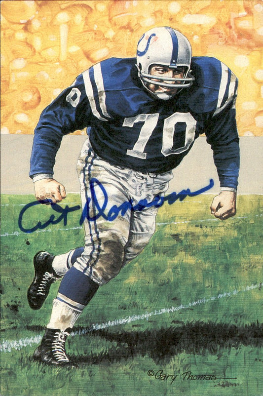 Art Donovan Colts HOF Autographed Goal Line Art GLAC Postcard JSA