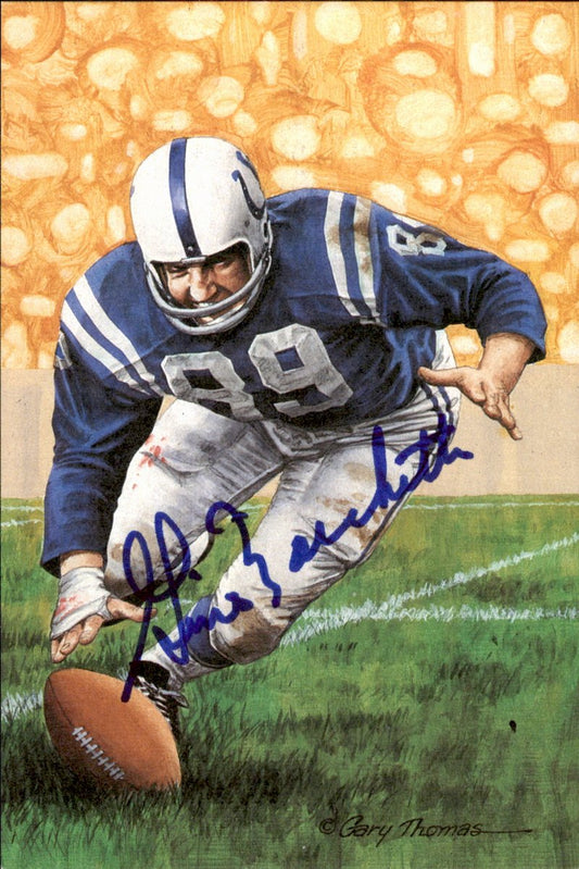 Gino Marchetti Colts HOF Autographed Goal Line Art GLAC Postcard JSA