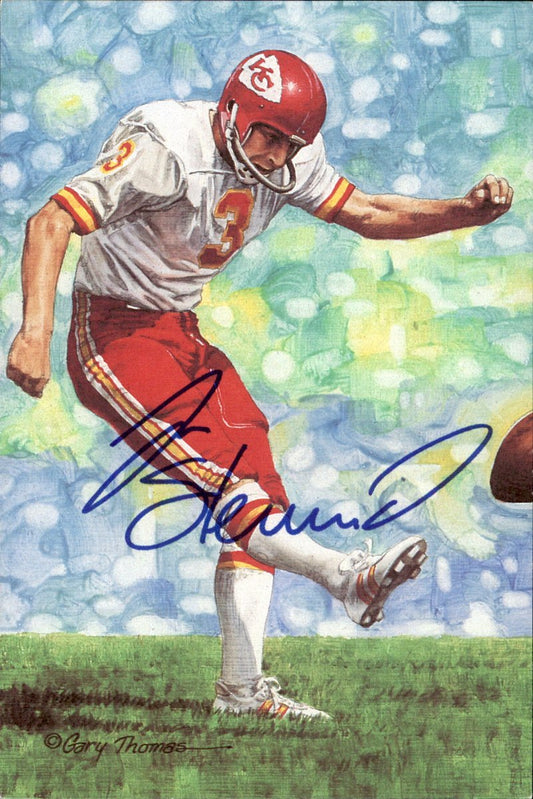 Jan Stenerud Chiefs HOF Autographed Goal Line Art GLAC Postcard JSA