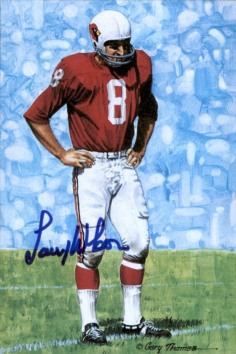 Larry Wilson Cardinals HOF Autographed Goal Line Art GLAC Postcard JSA