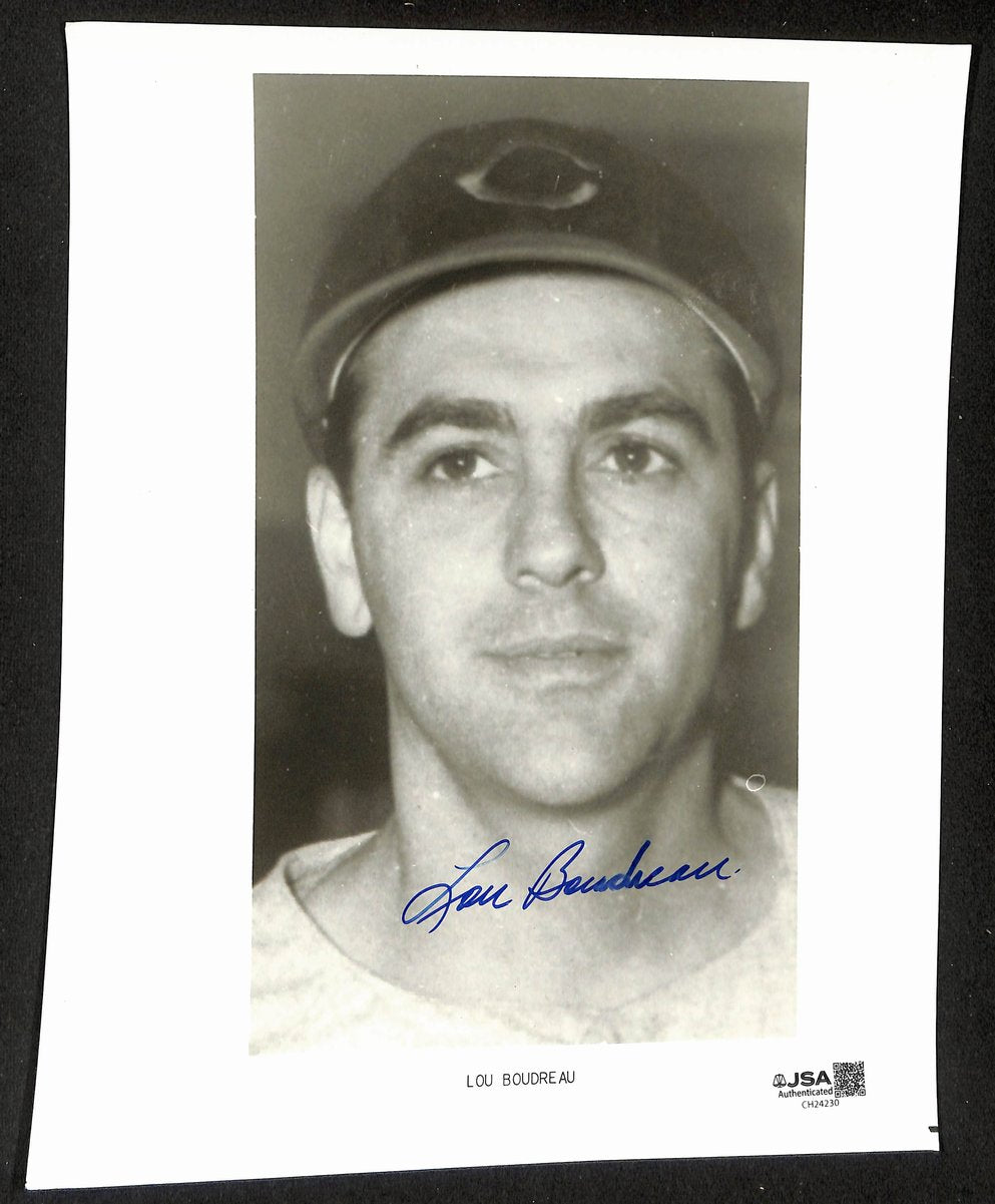Lou Boudreau HOF Signed/Autographed 8x10 Photo New York Yankees JSA 199341