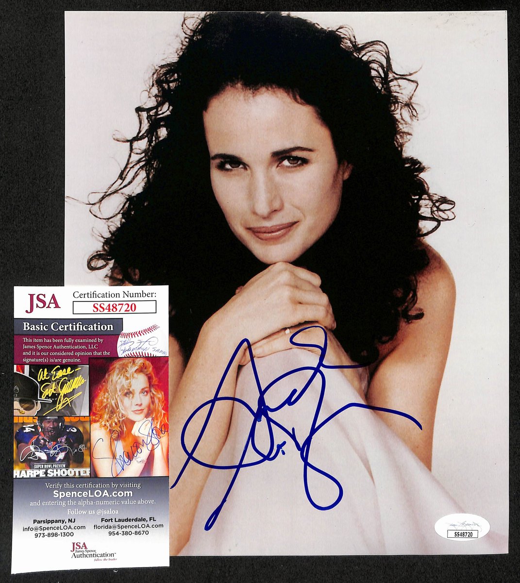 Andie McDowell Actress Signed/Autographed 8x10 Photo JSA 199372