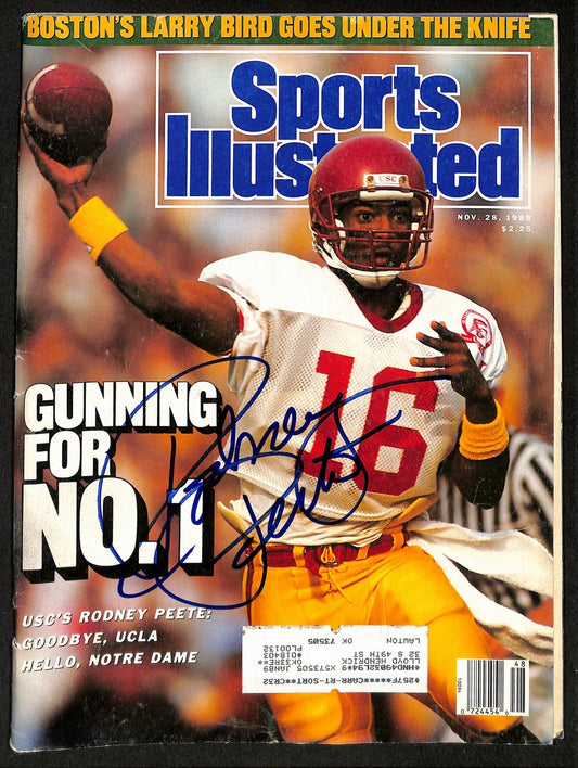 Rodney Peete Signed/Auto 11/28/1988 Sports Illustrated Magazine USC JSA 199418