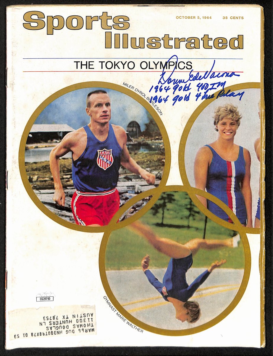 Donna DeVarona/Don Schollander Signed 10/5/1964 Sports Illustrated Magazine JSA