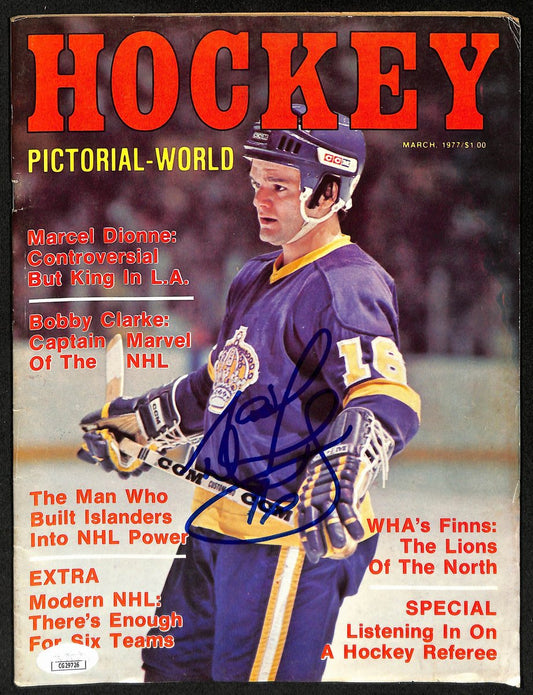 Marcel Dionne HOF Signed/Auto March 1977 HOCKEY Magazine Kings JSA 198020