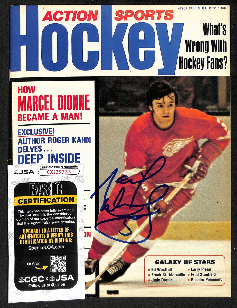 Marcel Dionne HOF Signed/Auto December 1972 HOCKEY Magazine JSA 198024