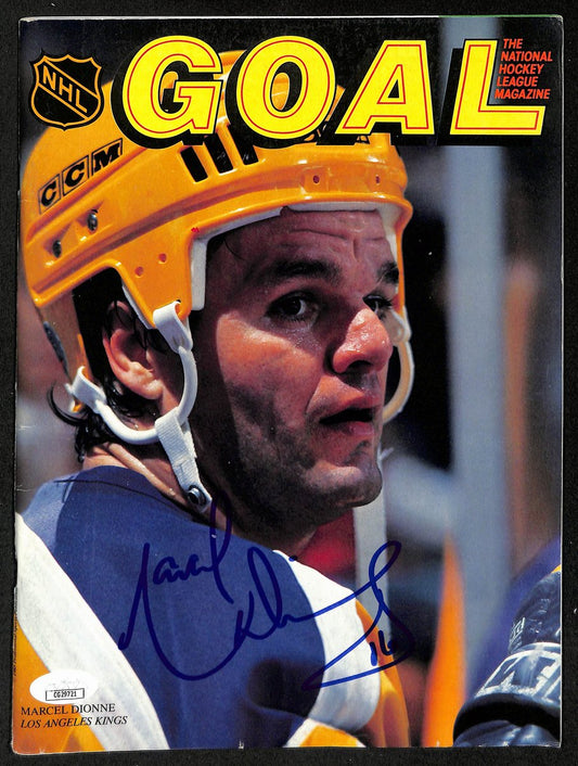 Marcel Dionne HOF Signed/Auto 3/22/86 GOAL Hockey Program Kings JSA 198025