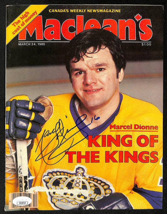 Marcel Dionne HOF Signed/Auto 3/24/1980 Maclean's Magazine Kings JSA 198027
