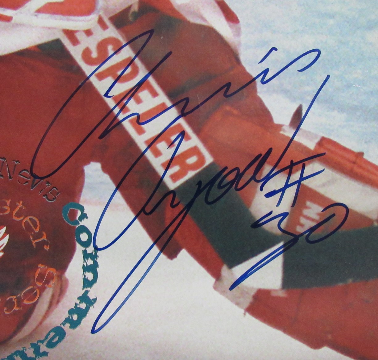 Chris Osgood Signed/Autographed 14x22 Poster Detroit Red Wings JSA 199602