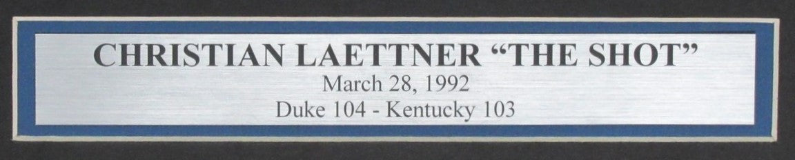 Christian Laettner Duke Signed/Inscribed The Shot 16x20 Photo Framed JSA 199562