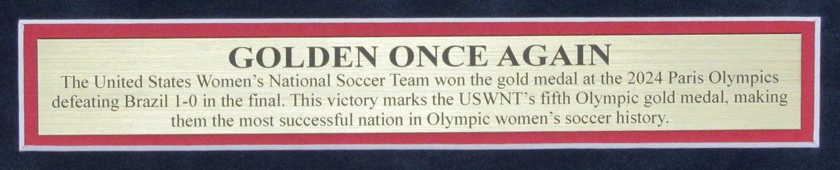 2024 US Women's Paris Olympic Soccer Champions Photo Collage Framed 199563