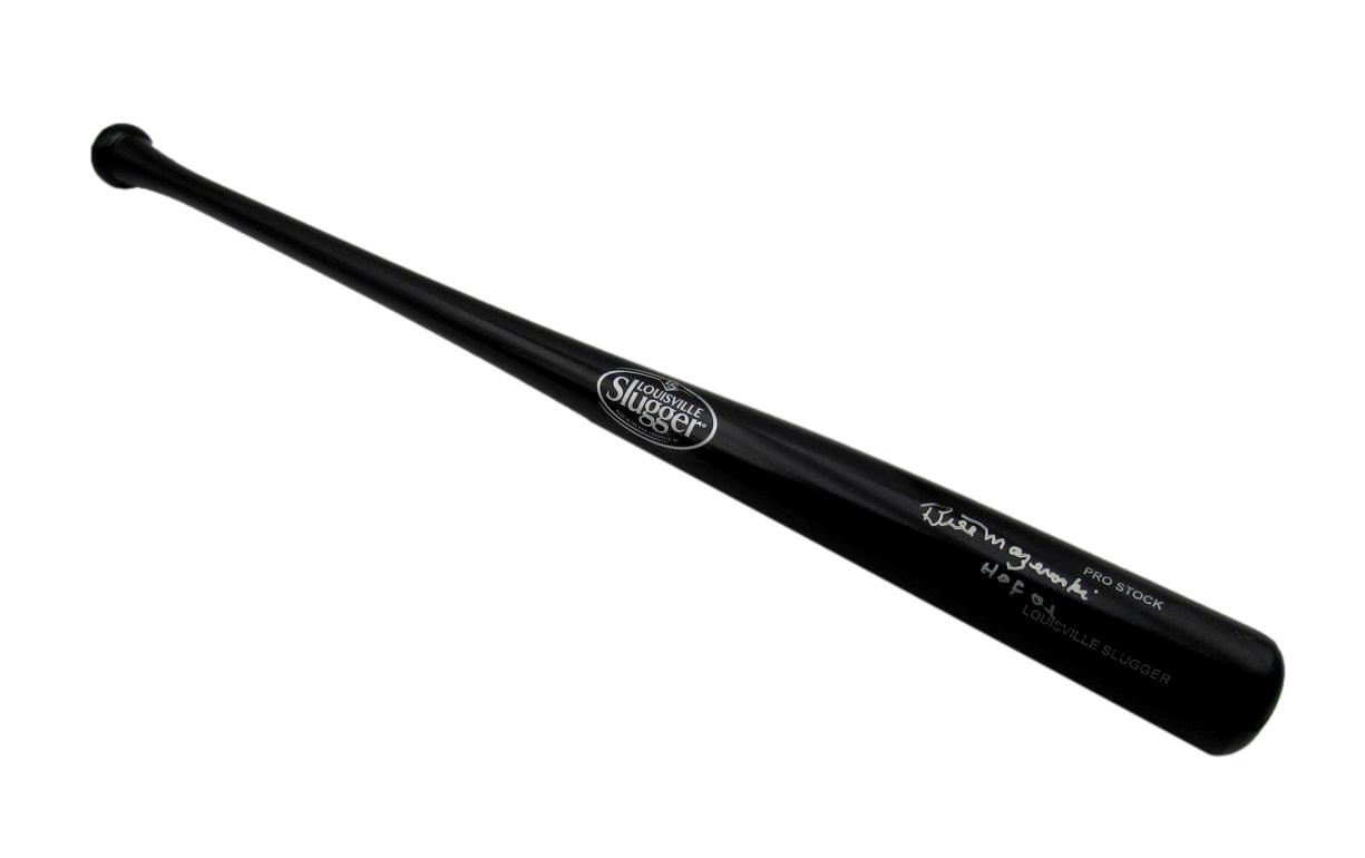 Bill Mazeroski HOF Signed/Inscr Black Louisville Slugger Bat Pirates JSA 199435