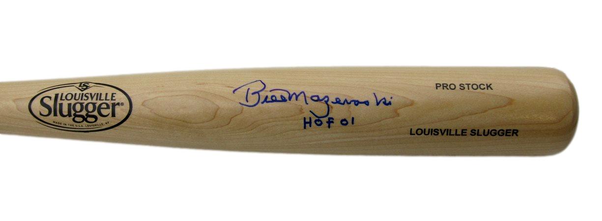 Bill Mazeroski HOF Signed/Inscr Blonde Louisville Slugger Bat Pirates JSA 199436
