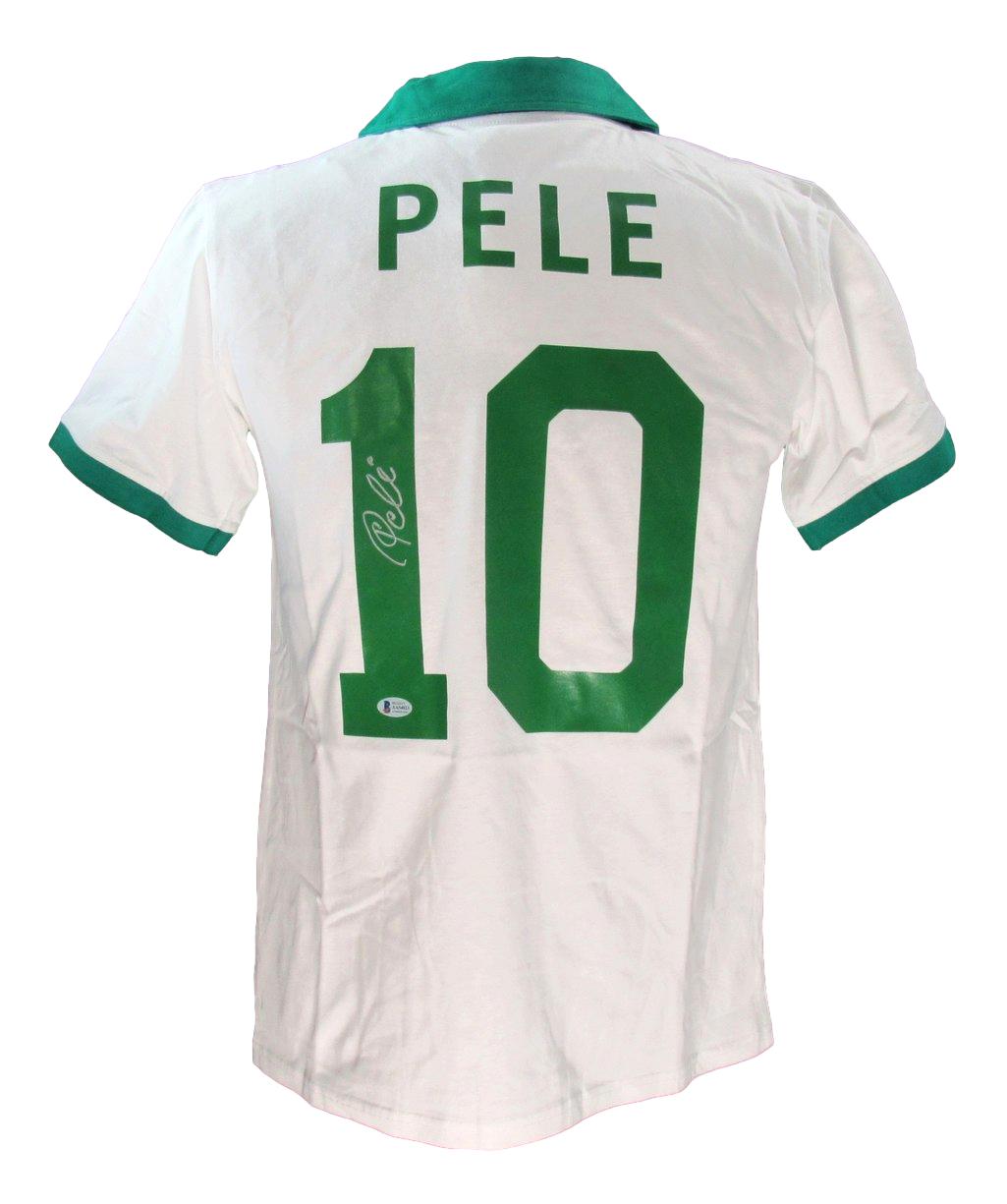 Pele Signed/Autographed Custom Cosmos Soccer Jersey BAS/Beckett 198491